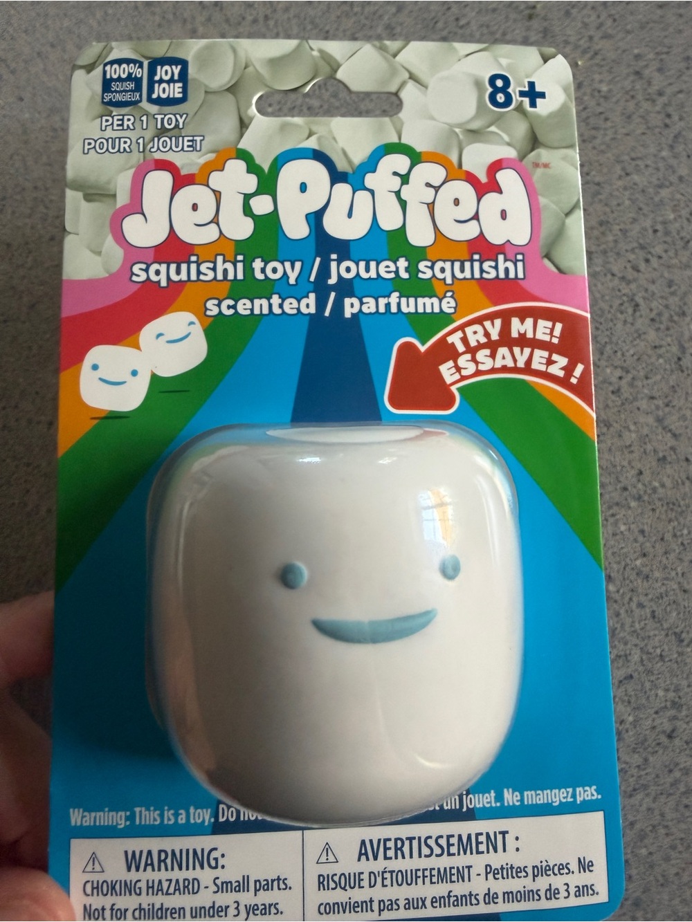 New Jet Puffed Marshmallow Squishi Toy Scented Squishy Fidget Viral White Smile
